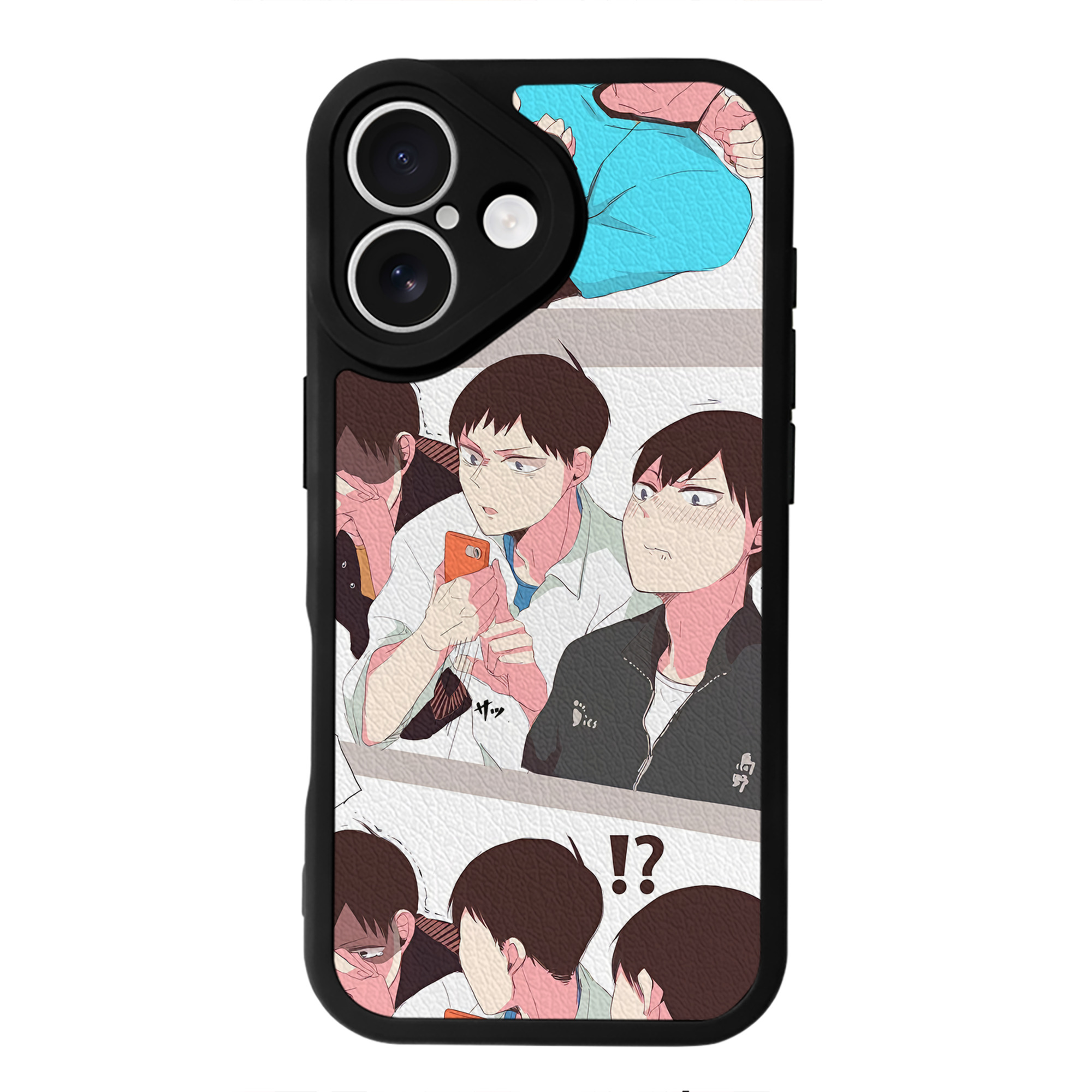 （画像用） ハイキュー!! Haikyu!! 【iPhone 16シリーズ対応】シリコンスマホケース（レザー調） 材質：シリコン